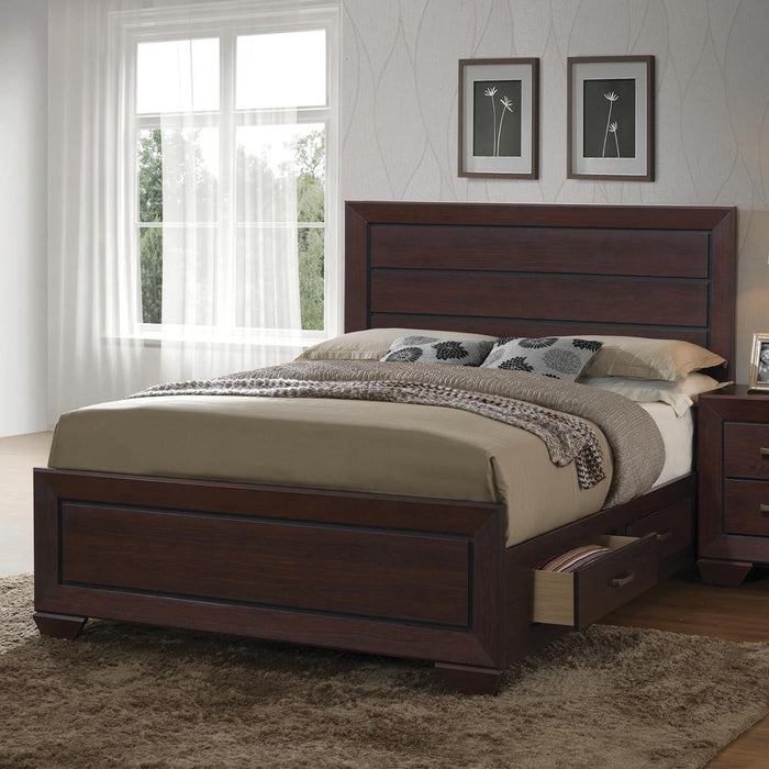 Kauffman California King, Eastren King, & Queen Panel Bed Dark Cocoa - Furniture Citi (Multi Location - MI)