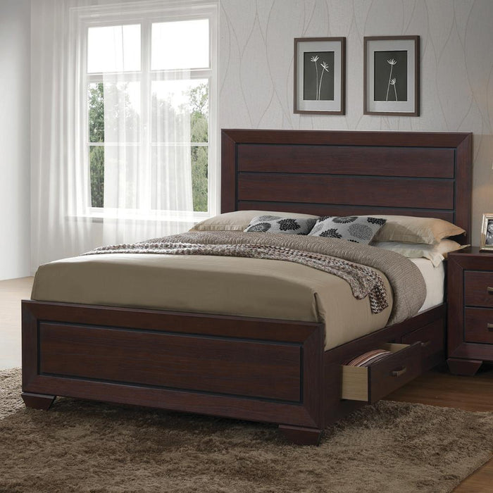Kauffman California King, Eastren King, & Queen Panel Bed Dark Cocoa - Furniture Citi (Multi Location - MI)