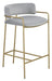 Comstock Upholstered Low Back Stool Grey and Gold - Furniture Citi (Multi Location - MI)