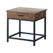 Byers Square 1-drawer End Table Brown Oak and Sandy Black - Furniture Citi (Multi Location - MI)