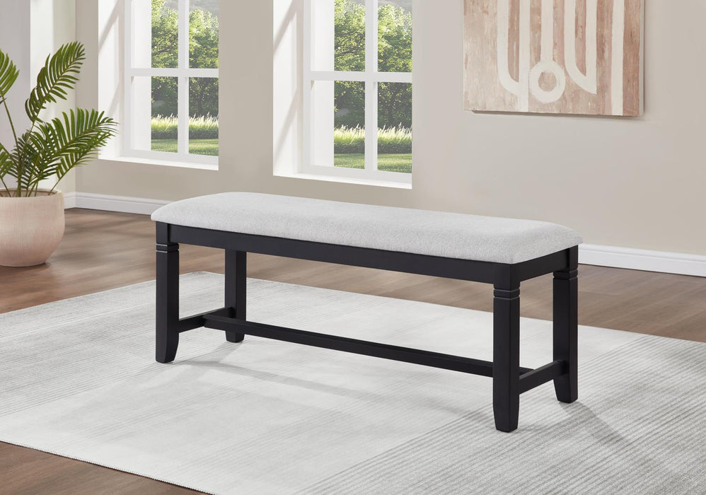 Black/Dark Brown Dining Table & 4 Chairs, Must Be Sold With Bench