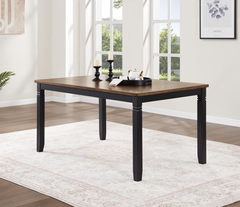Black/Dark Brown Dining Table & 4 Chairs, Must Be Sold With Bench