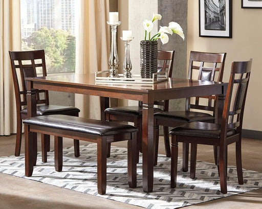 Bennox Dining Table and Chairs with Bench (Set of 6) - Furniture Citi (Multi Location - MI)