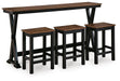 Wildenauer Counter Height Dining Table and 3 Barstools Set - Furniture Citi (Multi Location - MI)