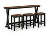 Wildenauer Counter Height Dining Table and 3 Barstools Set - Furniture Citi (Multi Location - MI)