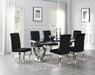 G-082-T-BLACK Dining Table-Black Marble-4 Velvet Chairs - Furniture Citi (Multi Location - MI)