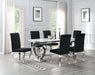 G-082-T-WHITE Dining Table White Marble-4 Velvet Chairs - Furniture Citi (Multi Location - MI)