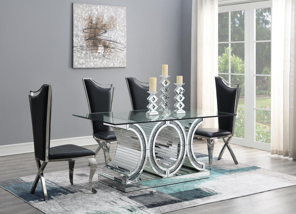 G-092 Glamour Dining Table-4 Velvet Chairs - Furniture Citi (Multi Location - MI)