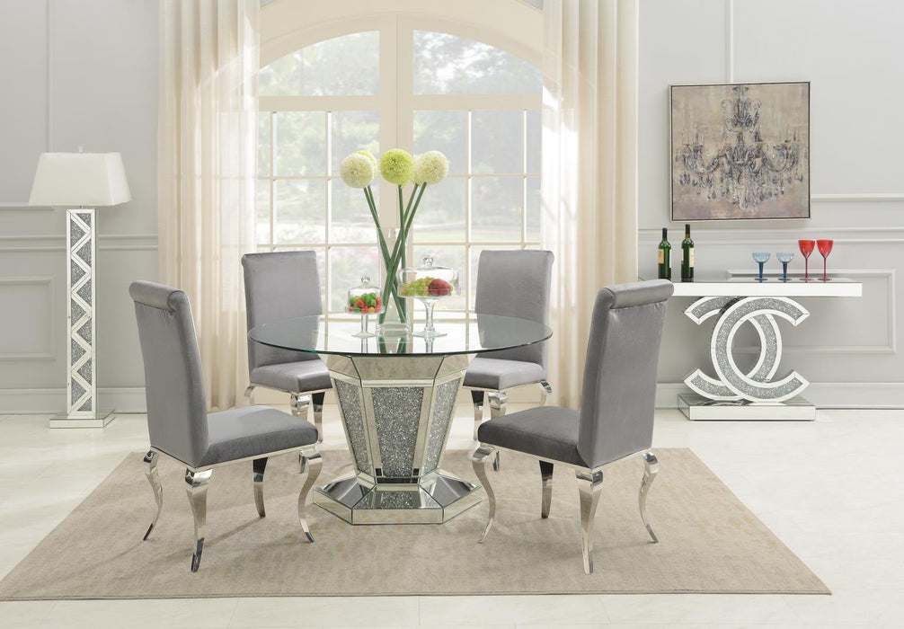 G-100 Glamour Dining Table-4 Velvet Chairs - Furniture Citi (Multi Location - MI)