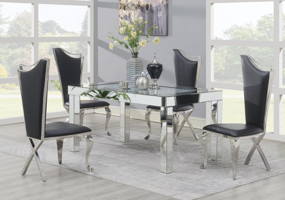 G-108 Glamour Dining Table-4 Velvet Chairs - Furniture Citi (Multi Location - MI)