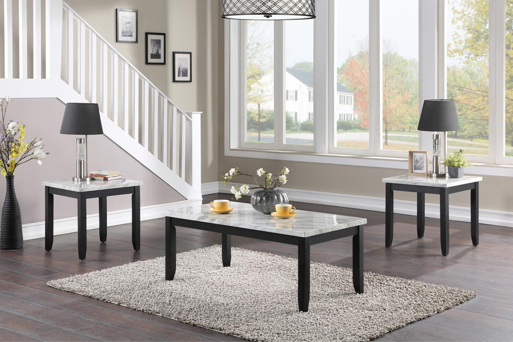 T130 White Top 3 Pk Table Set 3-Cn
