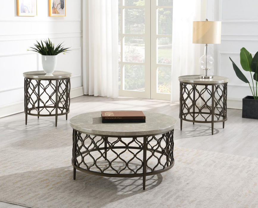 T154 Brown Coffee Table-2 End Table