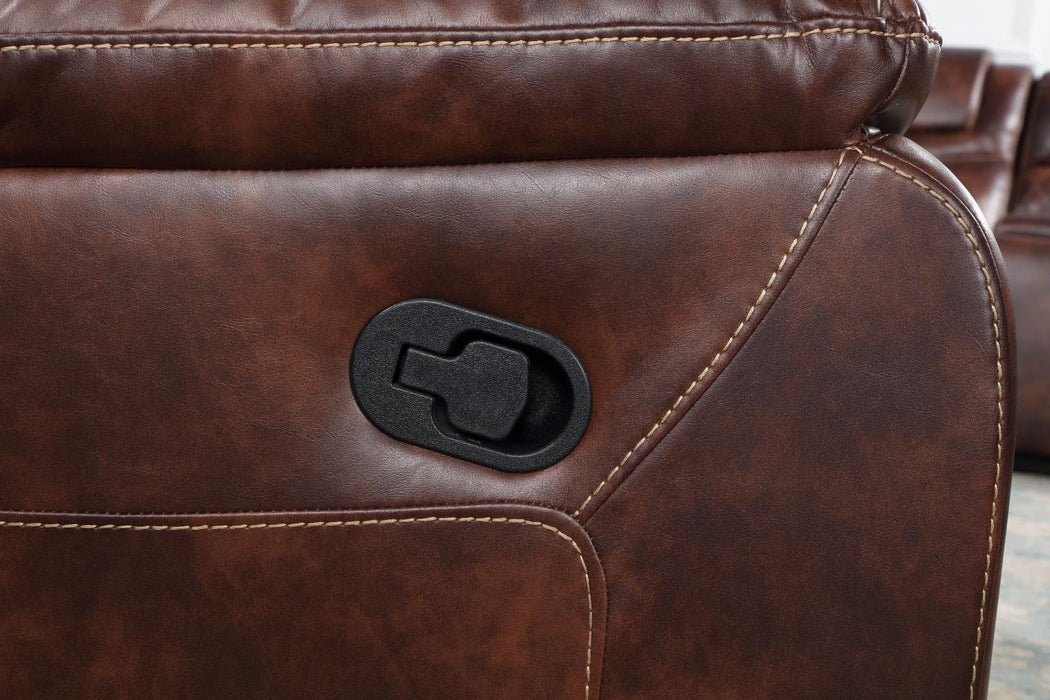 U125 Brown Glider Reclining Loveseat