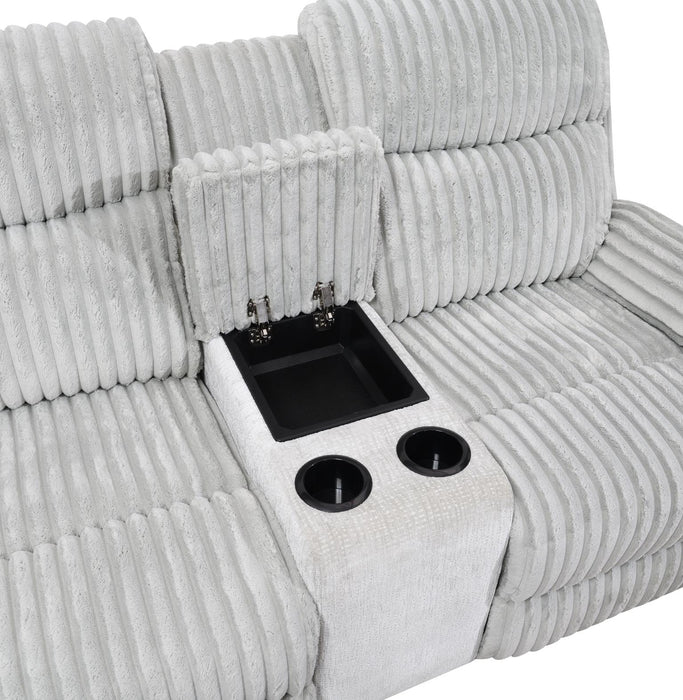 Gray Corduroy Motion Chair