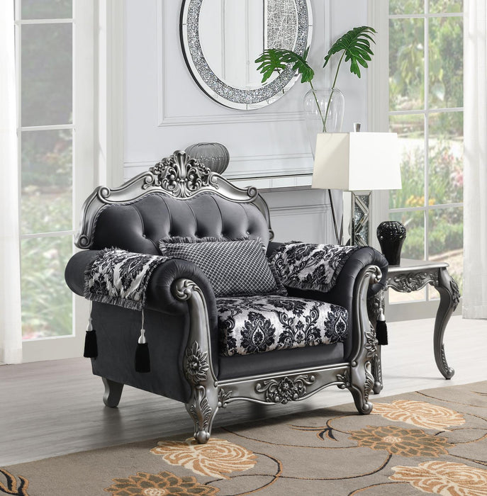 U206 Traditional Gray Loveseat