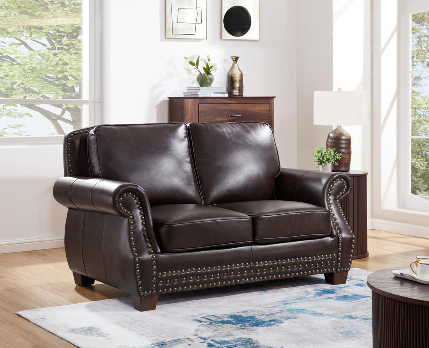 U212 Brown Pu Loveseat