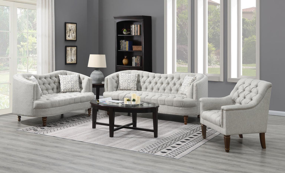 U221 Gray Sofa-Loveseat