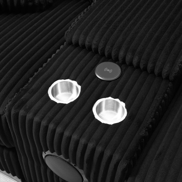 U242 Black Console With Speaker-Wireless Charge