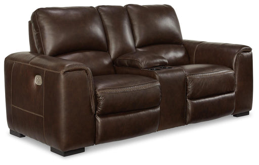 Alessandro Power Reclining Loveseat with Console - Furniture Citi (Multi Location - MI)