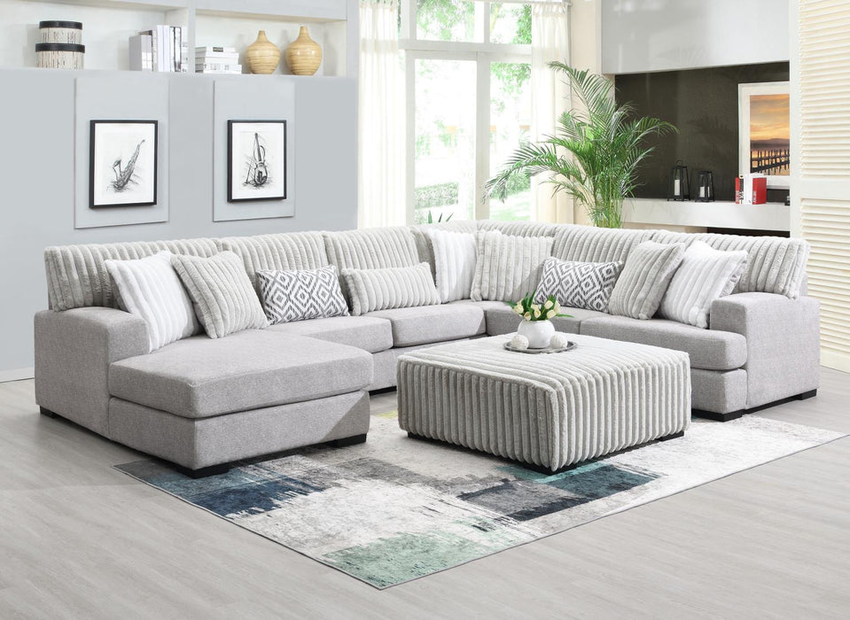 U258 Light Gray 3 Pc Sectional
