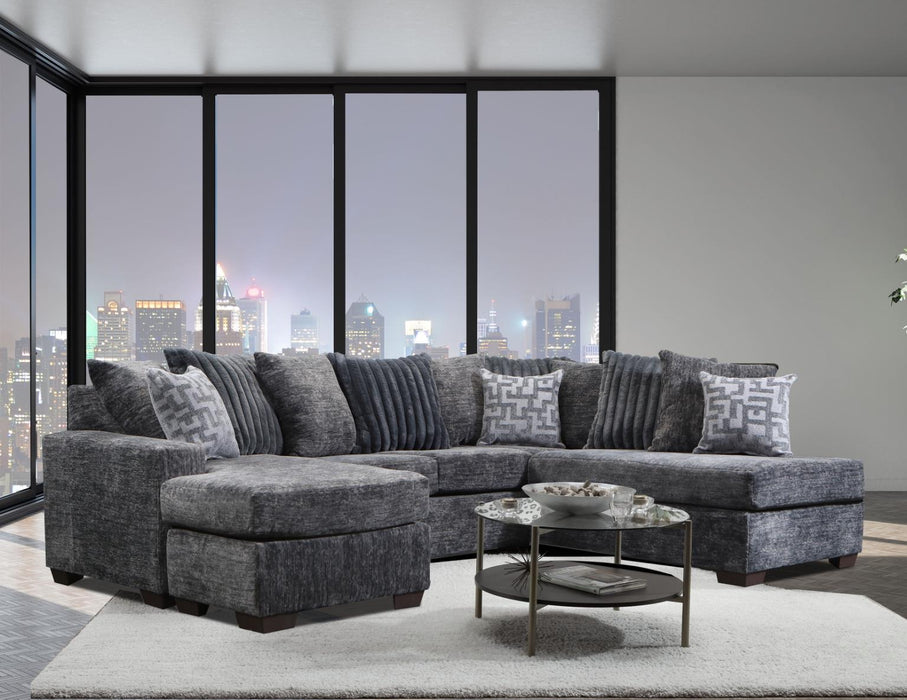 U267 Charcoal 3Pc Sectional