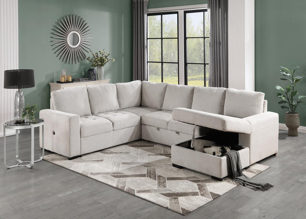 U278 Linen 3 Pc Sectional