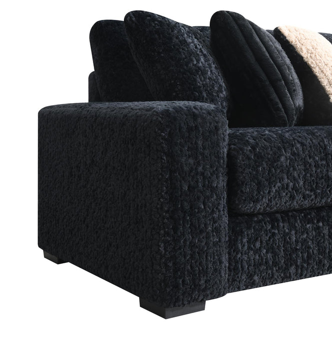 Black Corduroy Loveseat