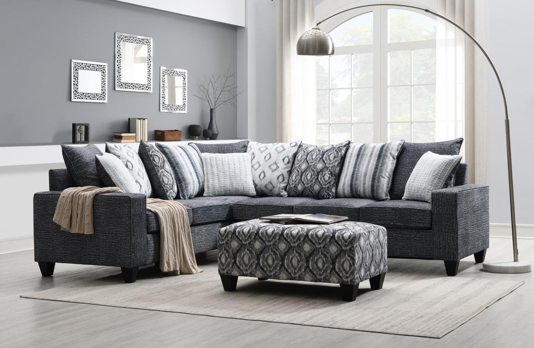 U318 Gray Ottoman