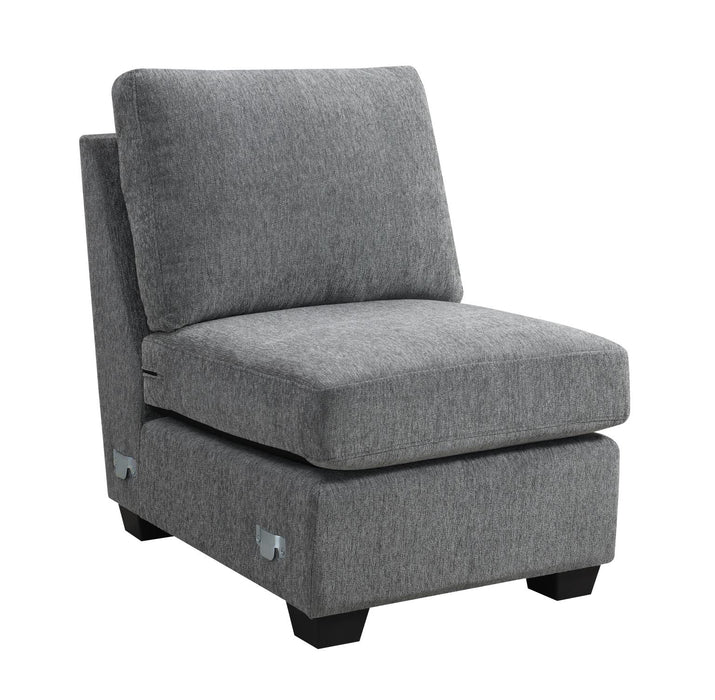 U327 Gray Armless Chair