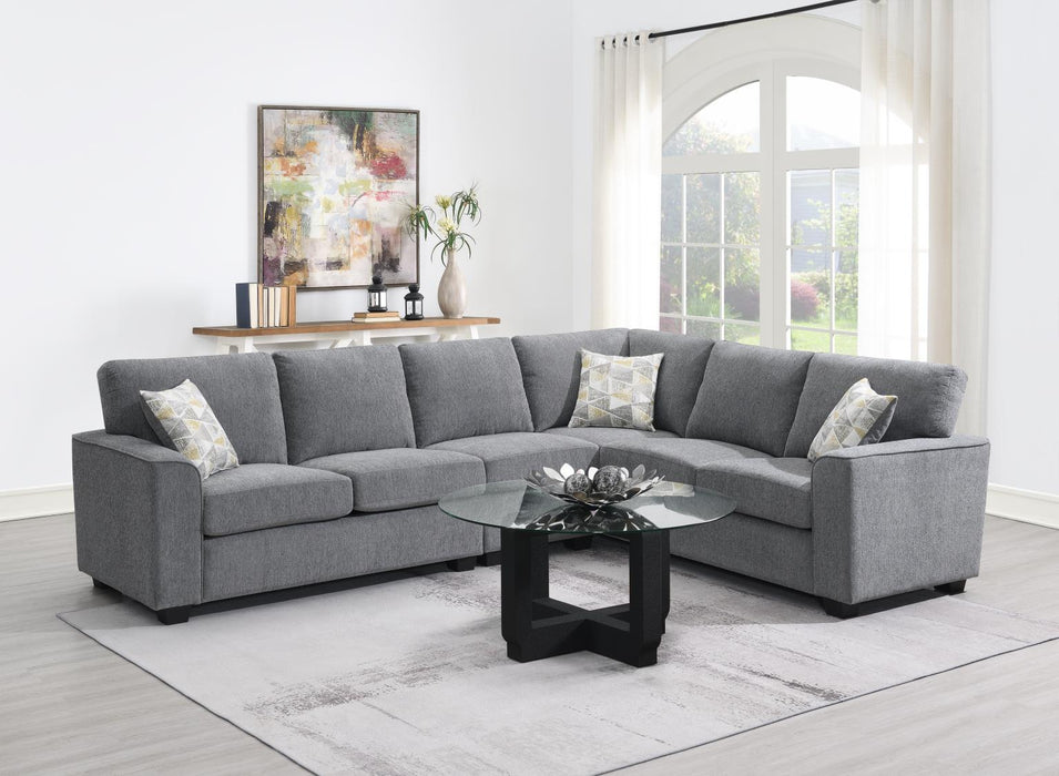 U327 Gray 2 Pc Sectional