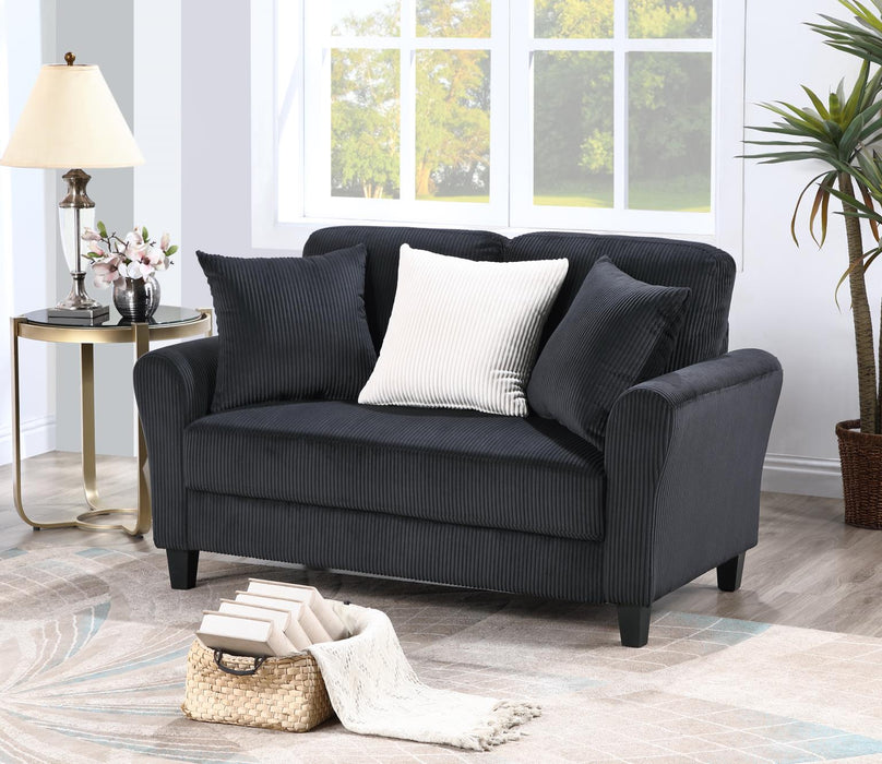 U442 Black Loveseat