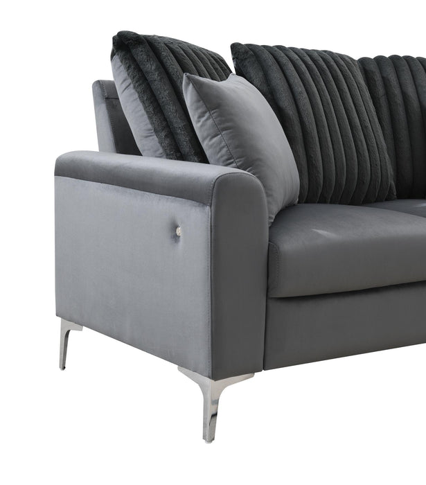 Gray Led 2 Pc Sectional