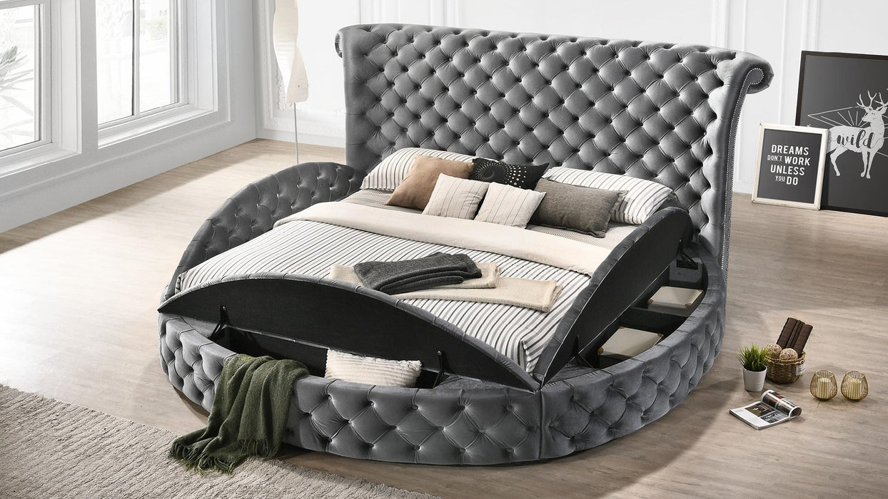 Silvia KING BED W/BLUETOOTH SPEAKER & USB - B549-K