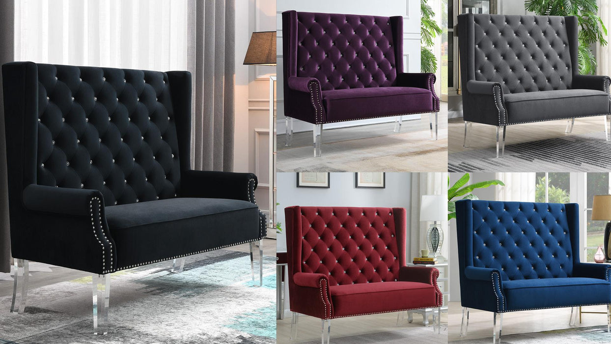 Primrose HIGH BACK WING BENCH - D2095-BRG