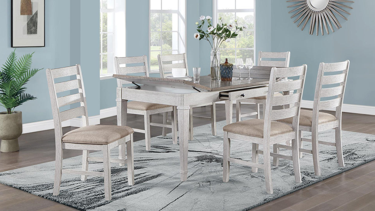 Valeria RECTANGULAR DINING TABLE W/STORAGE - D117-T