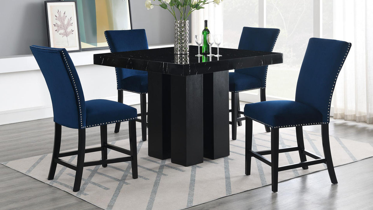 Aelia GRAY VELVET PUB CHAIR (2/Box) - D132-GY