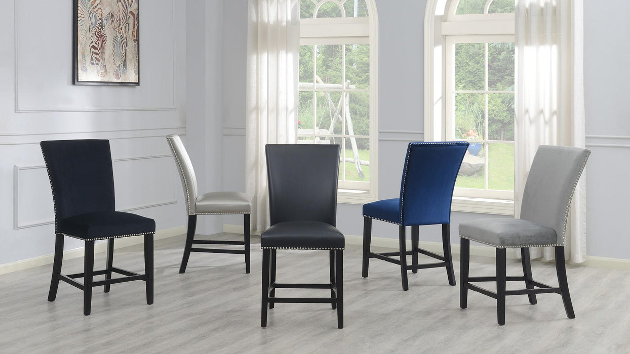 Cortina SILVER PU PUB CHAIR (2/Box) - D134-SLV-PU