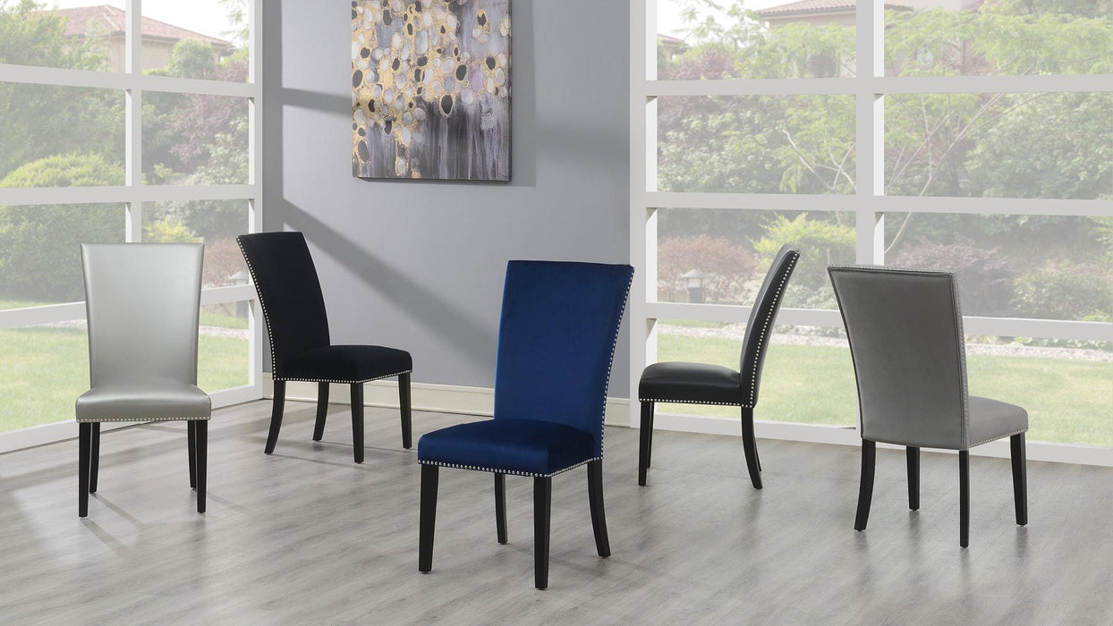 Corey SILVER PU CHAIR (2/BOX) - D135-SLV-PU