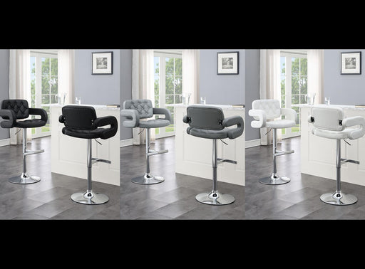 Angelina WHITE LEATHER PU BAR STOOL - ST120-WHT - Furniture Citi (Multi Location - MI)