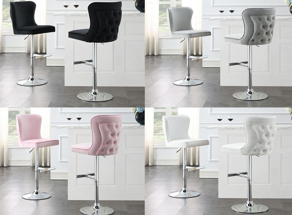 Amelia PINK VELVET BAR STOOL - ST110-PNK - Furniture Citi (Multi Location - MI)