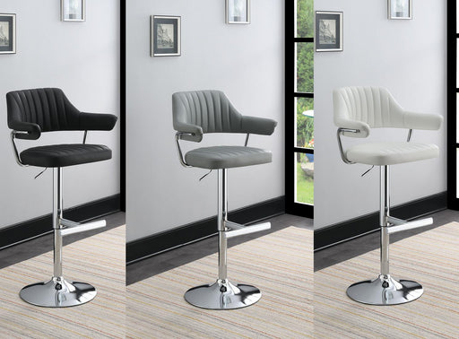 Annabelle GRAY LEATHER PU BAR STOOL - ST125-GRY - Furniture Citi (Multi Location - MI)