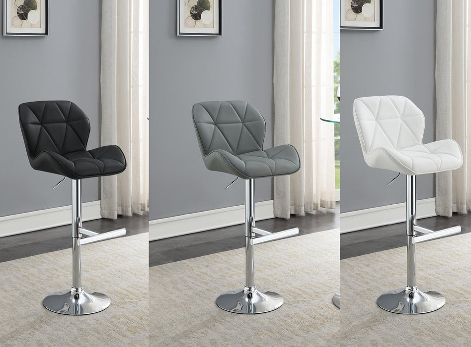 Antonio WHITE LEATHER PU BAR STOOL - ST130-WHT - Furniture Citi (Multi Location - MI)