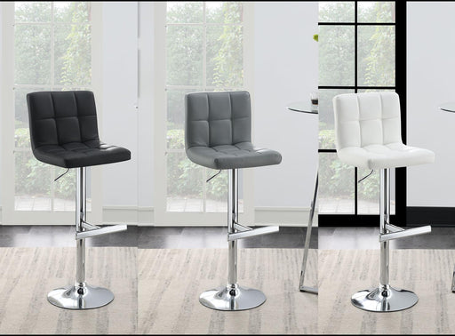 Ariel GRAY LEATHER PU BAR STOOL - ST140-GRY - Furniture Citi (Multi Location - MI)