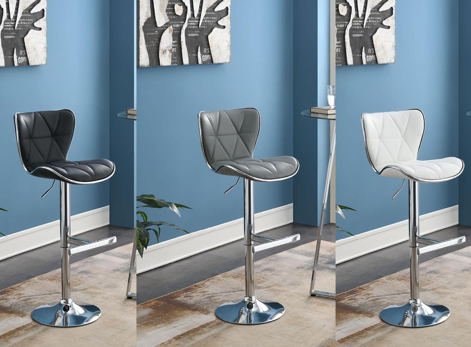 Aria WHITE LEATHER PU BAR STOOL - ST135-WHT