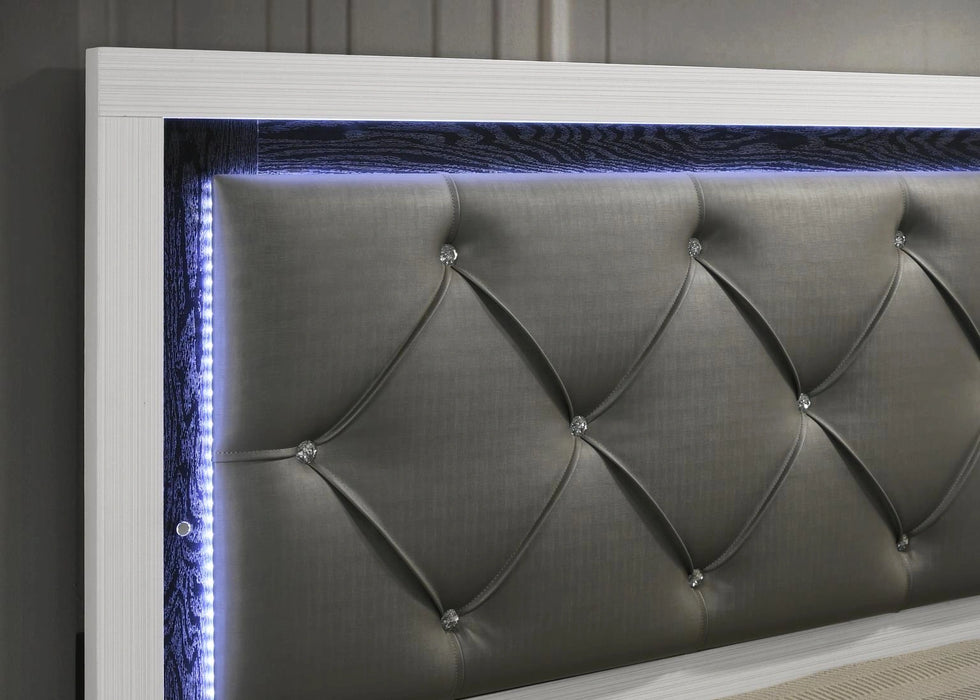 White Led Full Bed