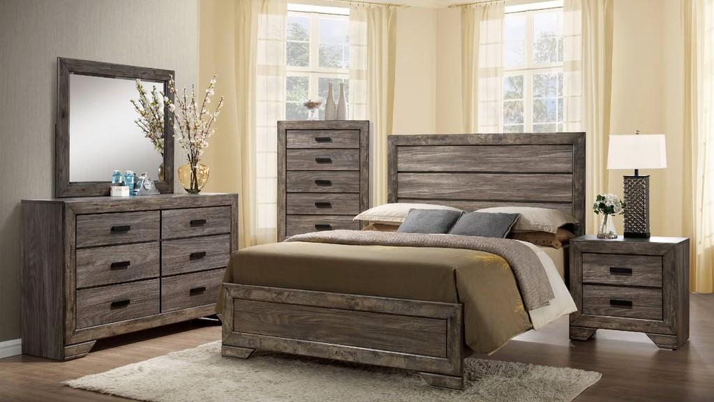 B346 Twin Bed-Dresser-Mirror