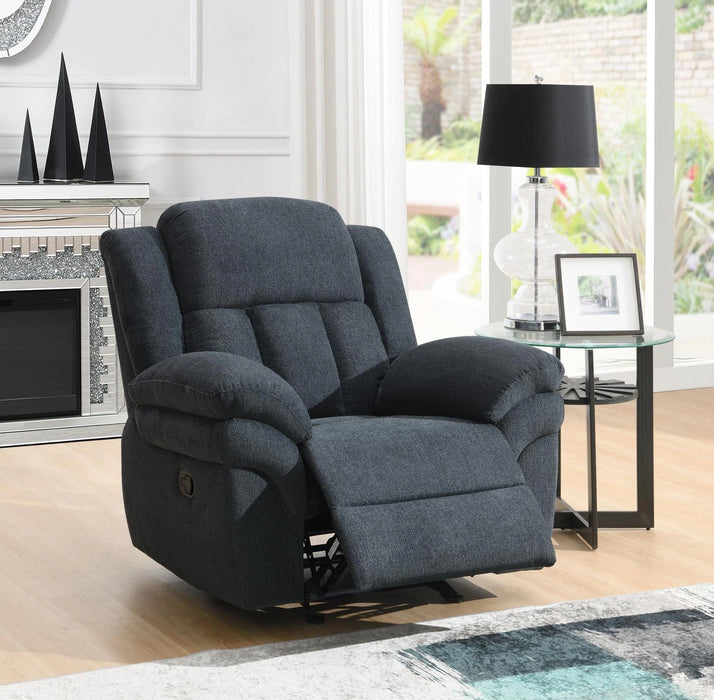 Gray Motion Sofa W/Drop Down Table