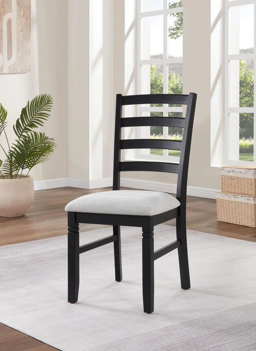 Black/Dark Brown Dining Table & 4 Chairs, Must Be Sold With Bench