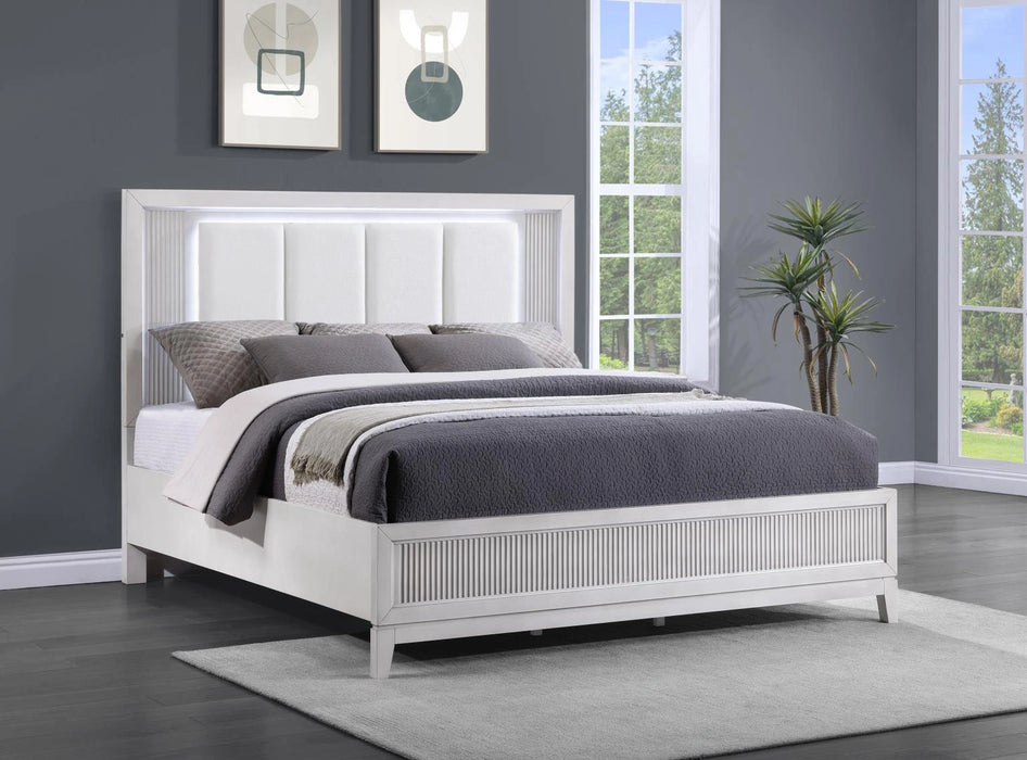 B252 Beige Led Bed