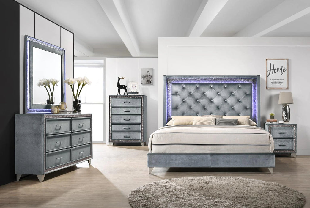 Queen Bed Frame - Dresser - Mirror - Chest - Nightstand